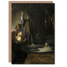 Rembrandt van Rijn Art Card The Raising of Lazarus Oil Painting