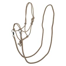 Imperial Riding IRHFree Rope Horse Headcollar - Capuccino - Full