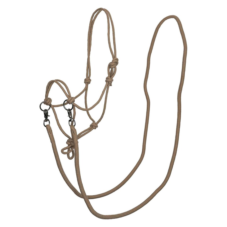 Imperial Riding IRHFree Rope Horse Headcollar - Capuccino - Full