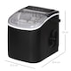 image 5 of HOMCOM Ice Maker Machine Counter Top, 12Kg in 24 Hrs, 9 Cubes Ready in 6-12Mins, Portable Ice Cube Maker with Ice Scoop and Basket, Black