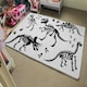 image 4 of Stylish Dinosaur Silhouettes (Rug) Black | L