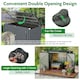 image 4 of COSTWAY 172 x 95 x 130 cm Outdoor Trash Can Storage Shed （Excluding foundation）