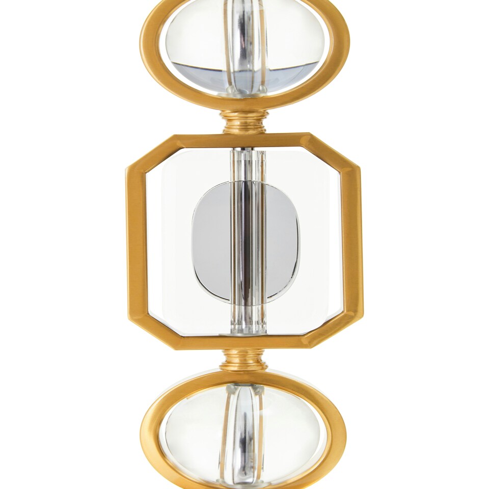 image 1 of Interiors by Premier Gold And Crystal Table Lamp Gold