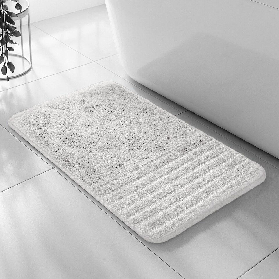 image 1 of Velosso Linear Bath/ Pedestal Mat Cashmere Feel