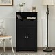 image 4 of COSTWAY Bathroom Cabinet Wooden Storage Cupboard Black Black