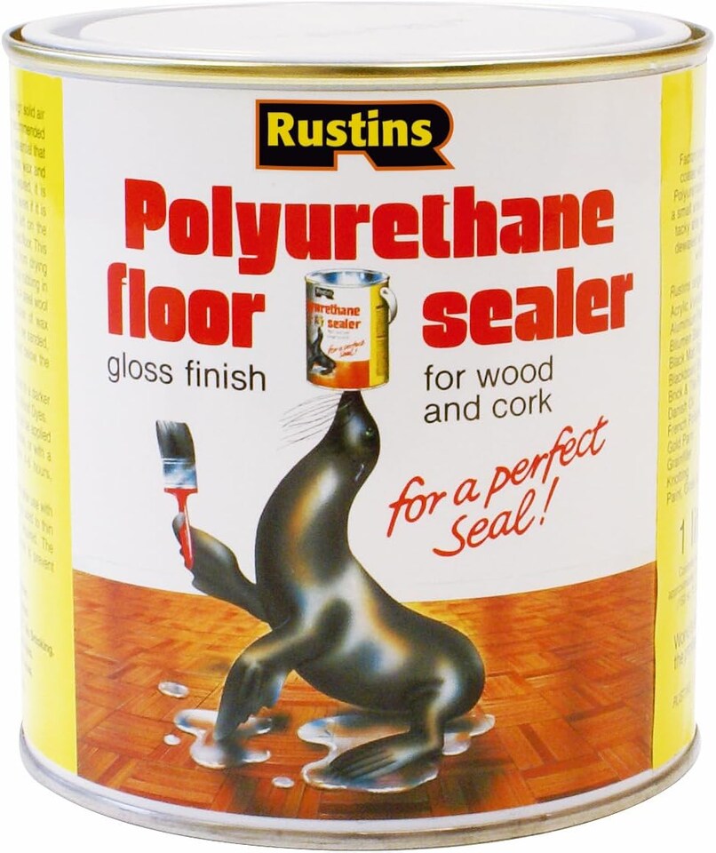 Rustins Polyurethane Floor Sealer Durable Gloss Finish 2.5L | Clear | 1
