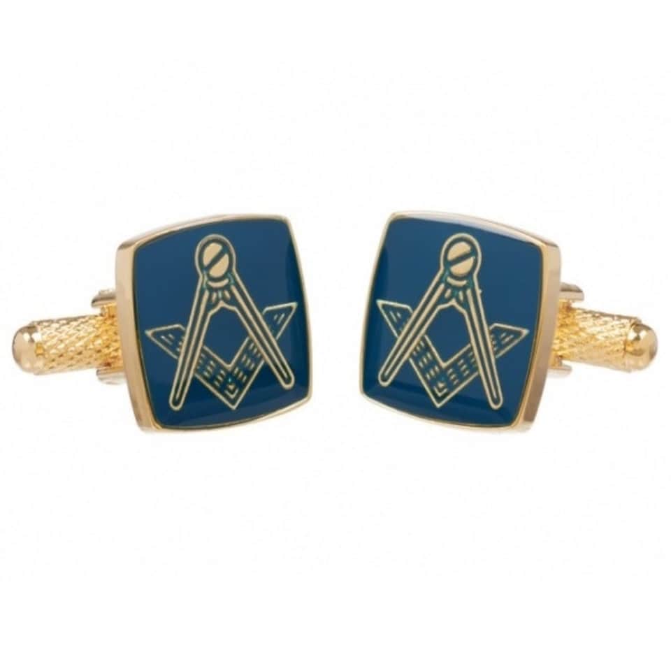image 1 of Masonic Cufflinks - Onyx Art CK112