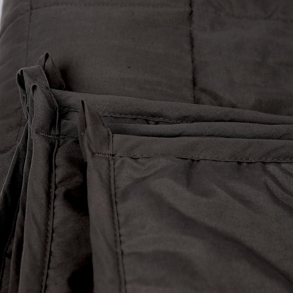 image 1 of Harbour Housewares Weighted Blanket with Storage Bag - 125 x 180cm - 6kg - Black