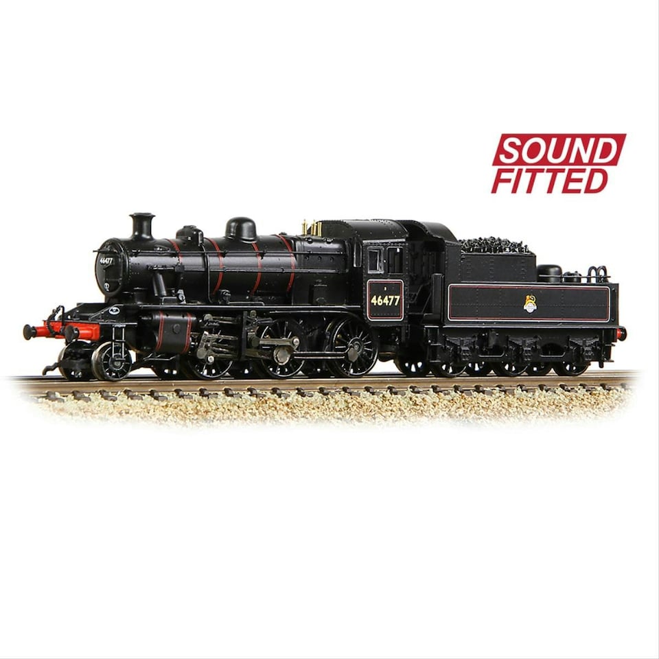 image 1 of Graham Farish 2MT 46477 BR Lined Early Black (DCC-Sound)