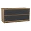 Oak Carcass + Black Drawers