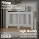 image 6 of Large White Wooden Slatted Grill Radiator Cover MDF Cabinet