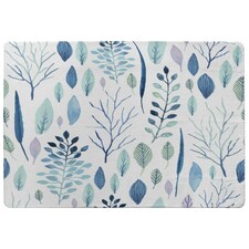 Winter Branches & Leaves (Rug) Blue | Medium: 80x150cm