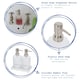 image 2 of Harbour Housewares 2pc Prism Glass Soap Dispenser Set with Ceramic Tray - 330ml