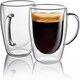 image 1 of Set of 2 Double Walled Glass Mug 450ml Clear