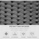 image 8 of Outsunny Rattan Chair Garden Furniture Patio Love Seat Table Grey | Grey