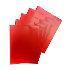 Pack of 10 9x7" Frosted Red Exercise Book Covers