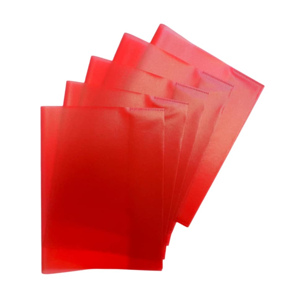 image 1 of Pack of 10 9x7" Frosted Red Exercise Book Covers
