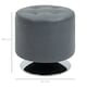 image 7 of HOMCOM 360° Swivel Foot Stool PU Footstool with Thick Padding, Grey