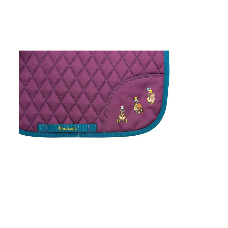 image 1 of Thelwell Collection Pony Friends Horse Saddlepad - Imperial Purple/Pacific Blue - Pony/Cob