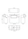 image 3 of Balterley Modern Universal Water Saving Dual Flush Side Inlet with Round Push Button