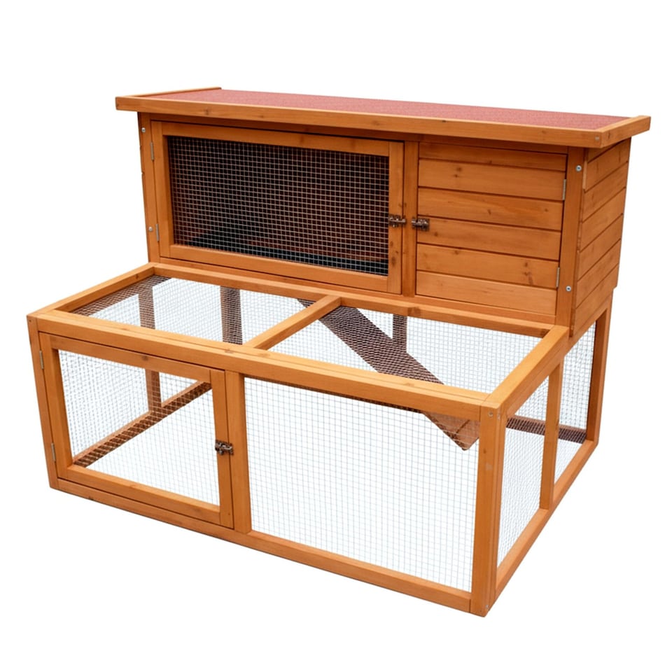 image 1 of Little Friends Tiered Hutch with Play Pen