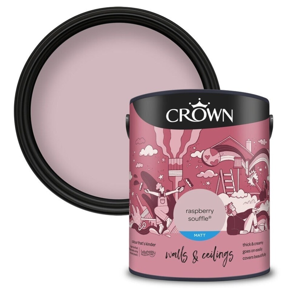 image 1 of Crown Matt Emulsion Raspberry Souffle 5L