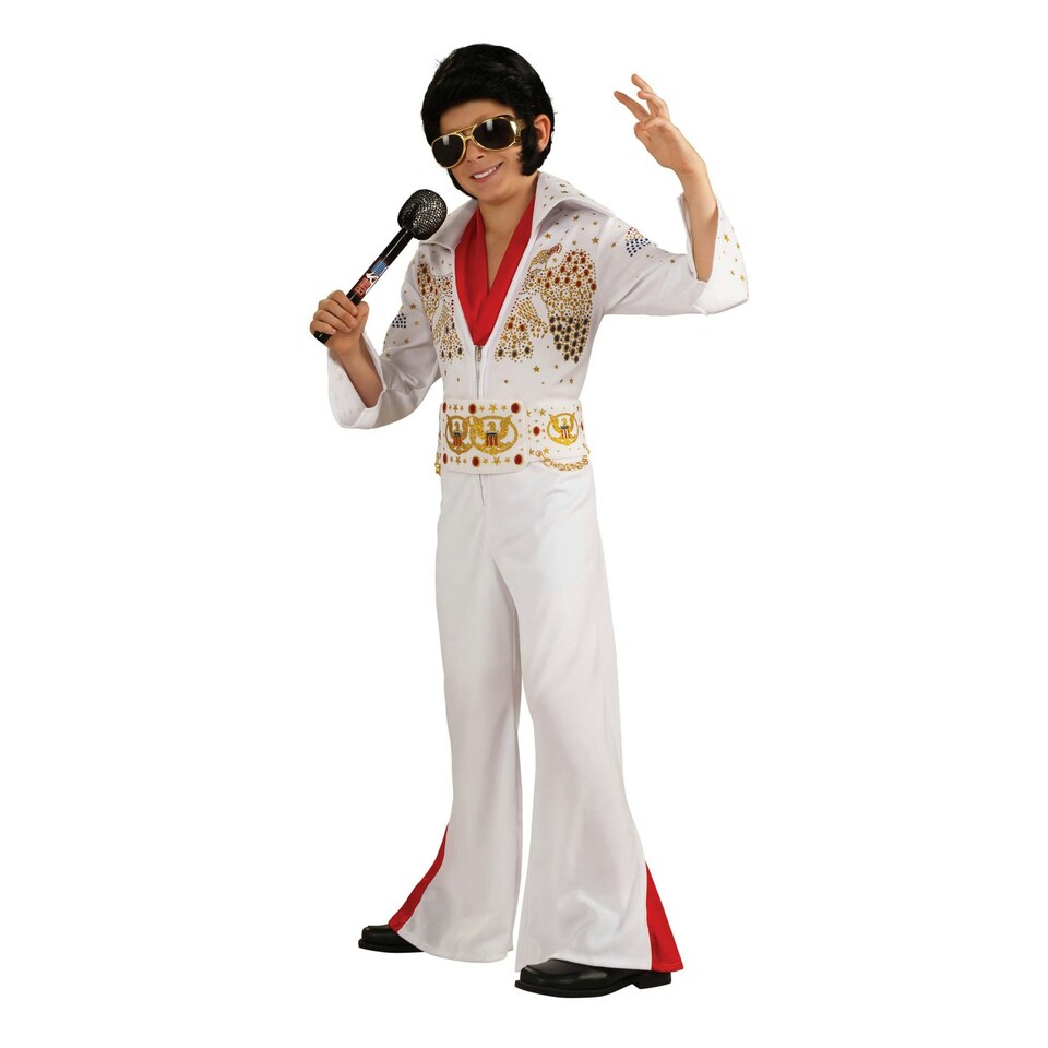 Elvis Boys Deluxe Costume - White/Red - 3-4 Years 3-4 years
