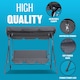image 7 of 3 Seater Grey Garden Swing Chair Seat Hammock Swinging Metal Furniture