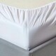 image 2 of Homescapes White Organic Cotton Deep Fitted Sheet 18 inch 400 Thread count, Single | White | Single