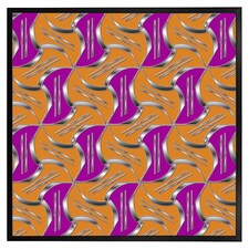 Geo metalic shapes (Picture Frame) Black | M
