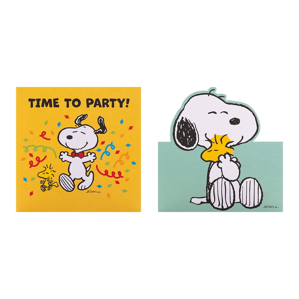 image 1 of Peanuts Comic Snoopy & Woodstock Pack of 10 in 5 Designs Birthday Cards