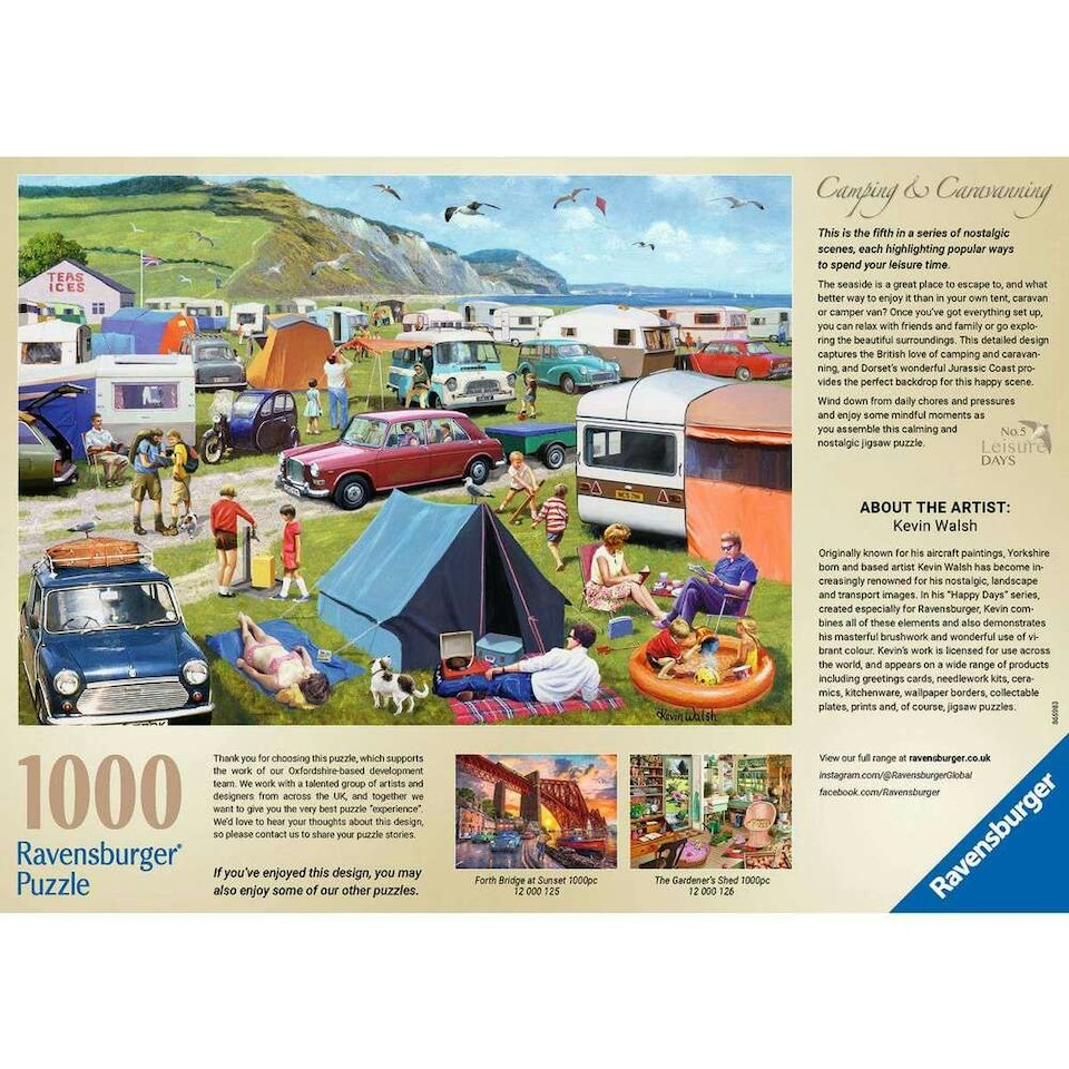 image 1 of Ravensburger Leisure Days No.5 Camping & Caravanning 1000 Piece Jigsaw Puzzle
