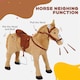 image 4 of HOMCOM Children Standing Horse Plush Soft Ride On Toy Pony Kids Cuddly Game Play | Yellow
