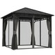 image 1 of Outsunny 3 x 3(m) Hardtop Gazebo with Galvanised Steel Roof and Sides
