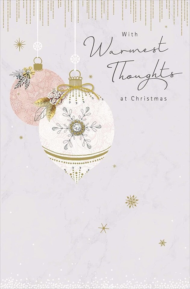 image 1 of With Warmest Thoughts Traditional Christmas Card
