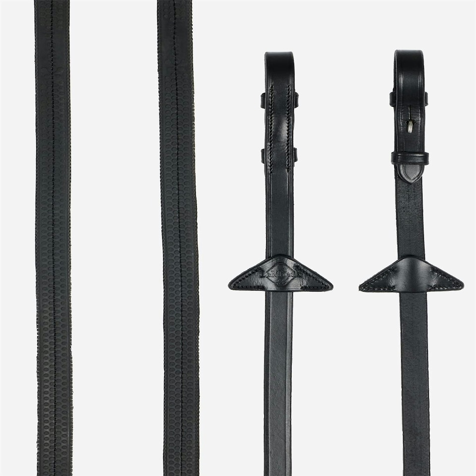 image 1 of LeMieux Rubber Reins Silver | Pony
