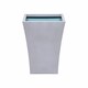 image 2 of Primrose Zinc Galvanised Silver Flared Square Planter Pot 38cm x 25cm