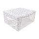 image 1 of Periea ‘Beau’ Folding Collapsible Stackable Fabric Home Storage Boxes with Steel Frames (Grey Damask, Medium)
