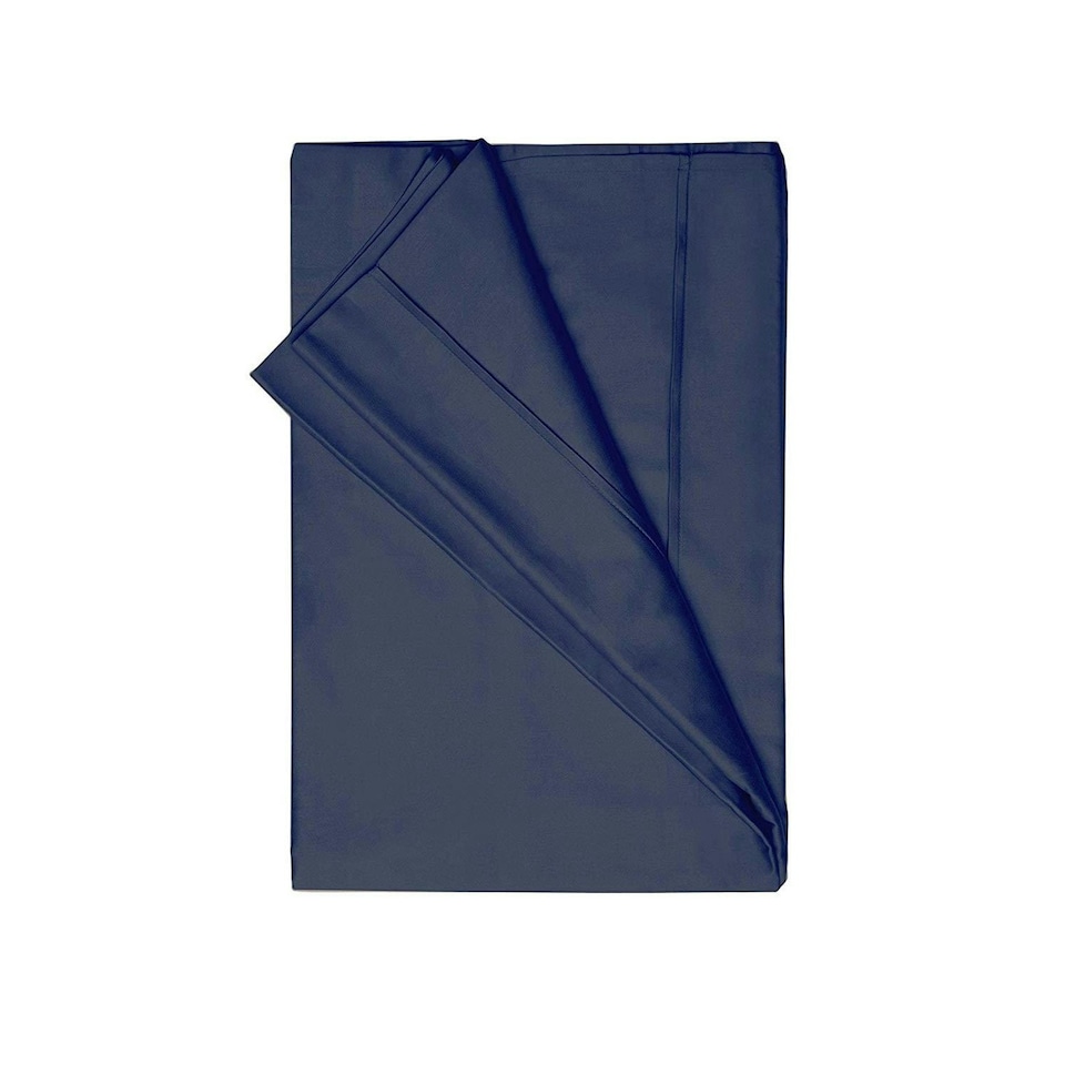 Belledorm 200 Thread Count Egyptian Cotton Flat Sheet - Navy - King/Superking