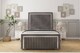 image 1 of Sloomy Boston Chrome Slate Naples Bed Frame With Mattress With 50" Upholstered Headboard 4' Small Double