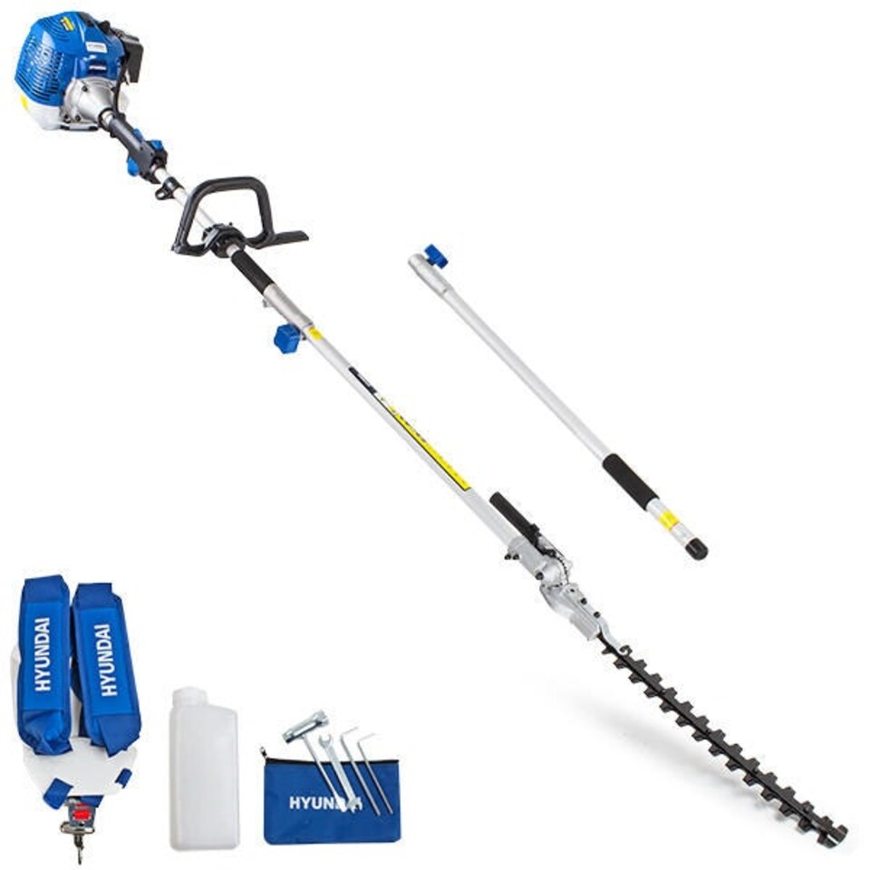 image 1 of Hyundai 52cc Long Reach Petrol Pole Hedge Trimmer/Pruner | HYPT5200X