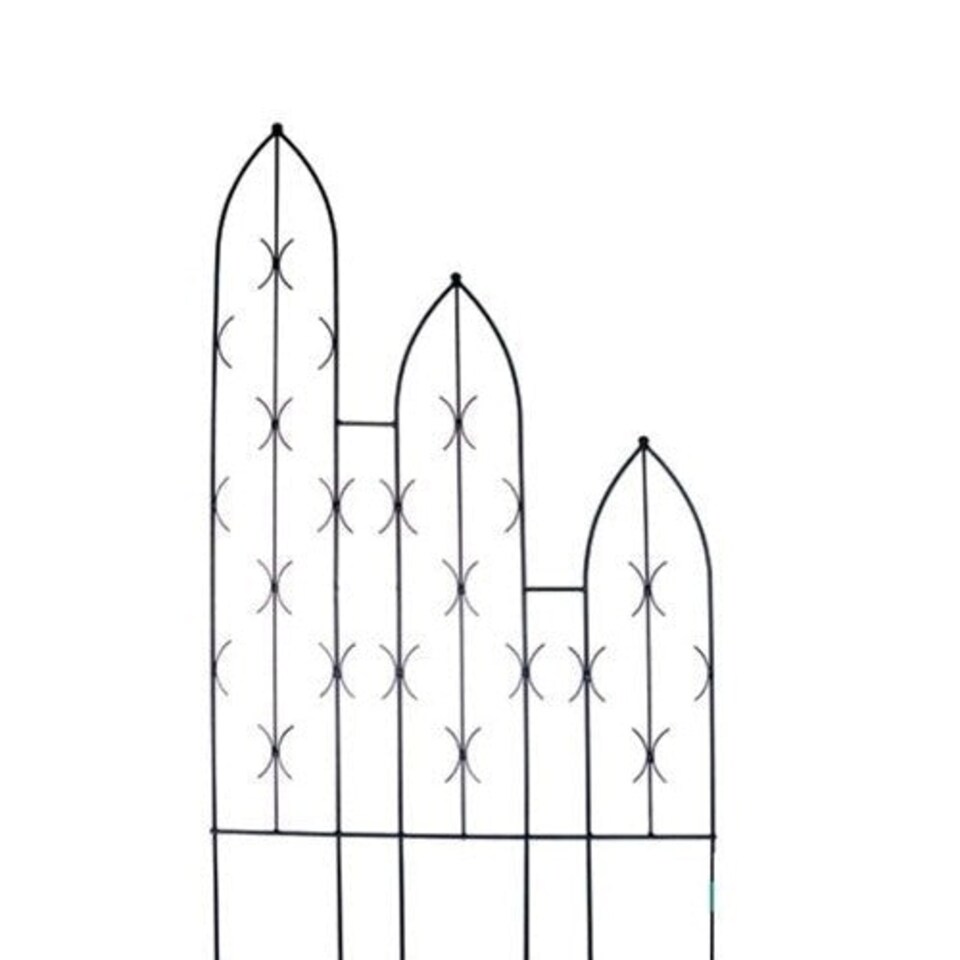 image 1 of Triple Slope Gothic Screen Bare Metal/Ready to Rust - Steel - L2 x W91.4 x H180 cm