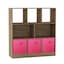 Oak & Dark Pink Drawer