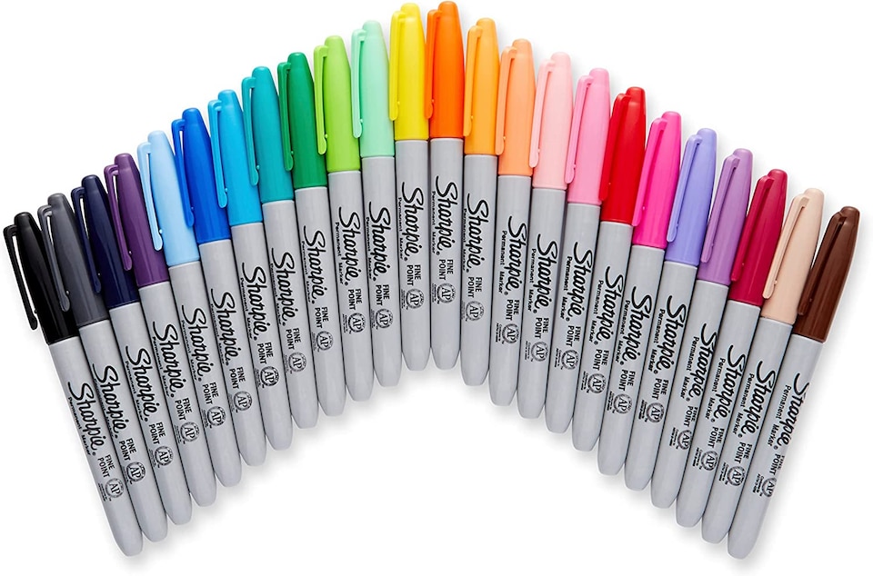 image 1 of Pack of 24 Assorted Fine Sharpie Markers