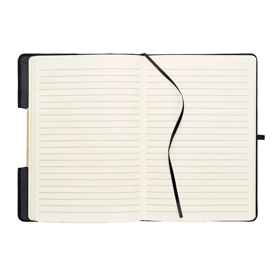 image 1 of MidOcean Bamboo A5 Notebook - Black - 1.8cm x 21cm x 14.5cm