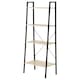 image 8 of HOMCOM 4-Tier Minimalistic Ladder Shelf Unit Steel Frame Display Storage Oak