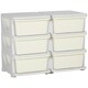 image 6 of HOMCOM Kids Storage Unit Toy Box Vertical Dresser with Six Drawers Blue | 75 x 37 x 56.5cm