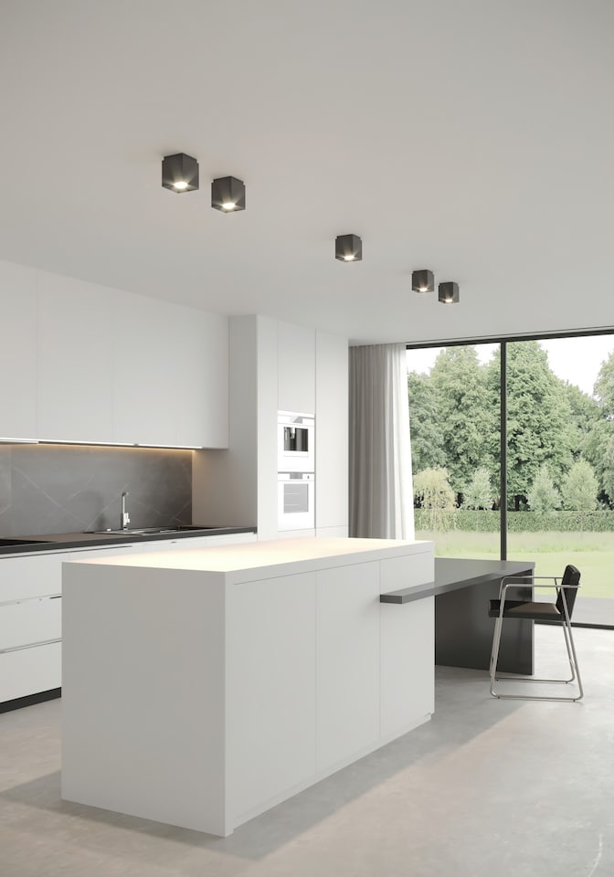 image 1 of Nordlux Ethan Indoor Spot Light Black Aluminium GU10 Gold Inner - Mains Powered, IP20