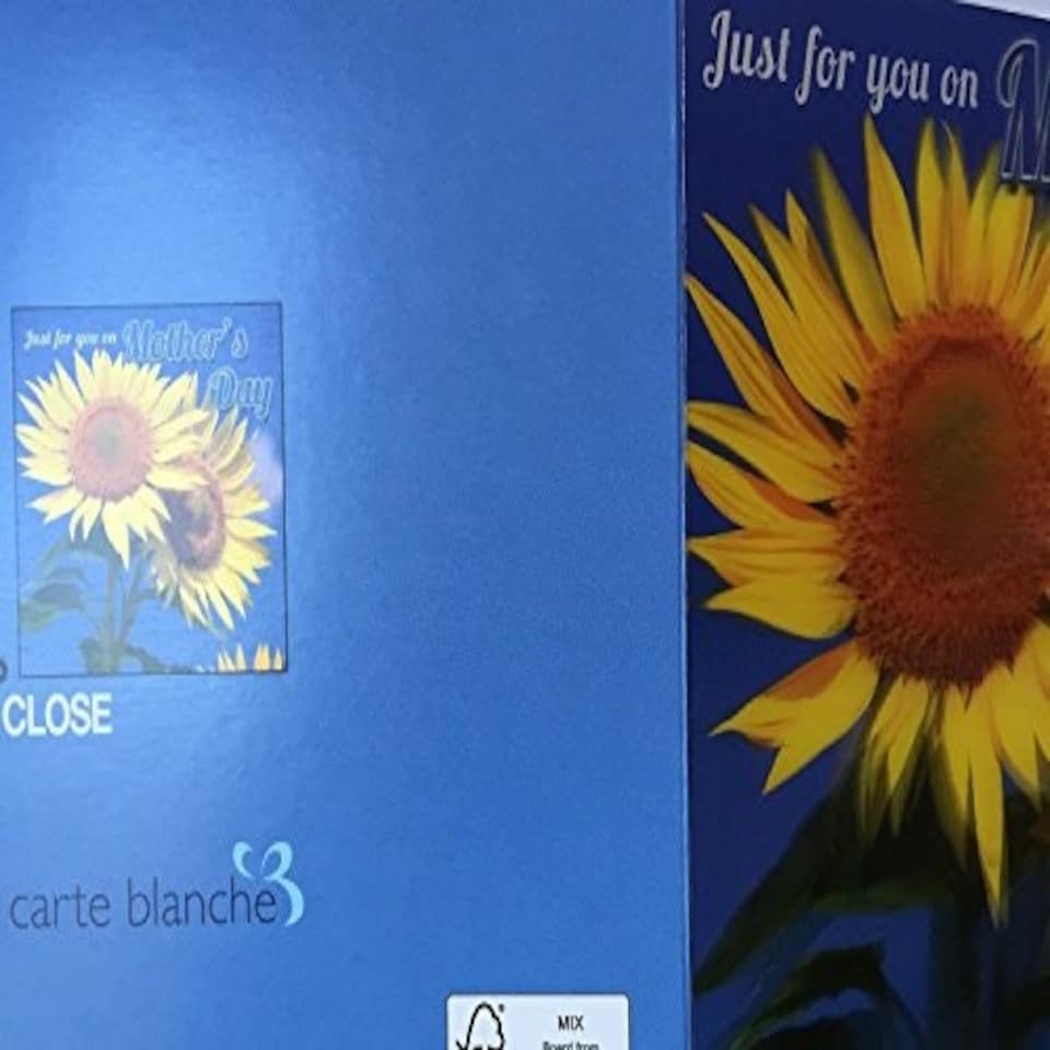 image 1 of 3D Holographic Just for you on Mother's Day BEAUTIFUL BRIGHT COLOURFUL SUNFLOWERS Mother's Day Greetings Card