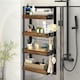 image 2 of Living and Home 4 Tier Over-the-Door Adjustable Shower Caddy Shelf,Brown